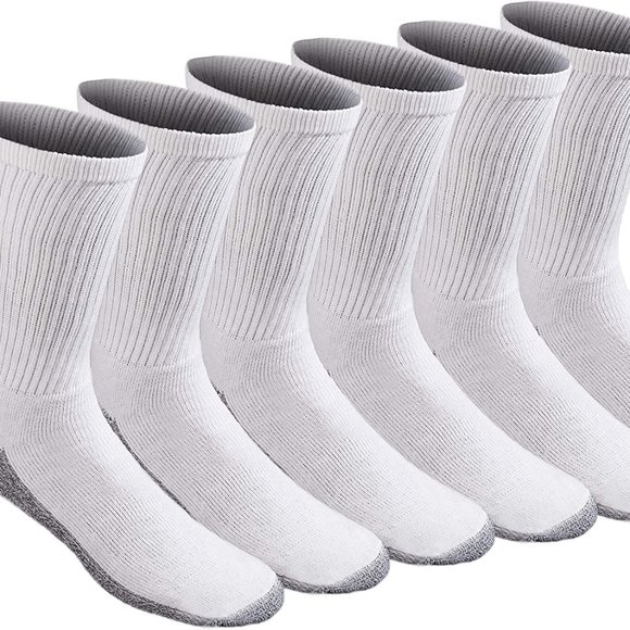All-purpose Work Stain Resister Crew Socks 6 Pair - Picture 1 of 3